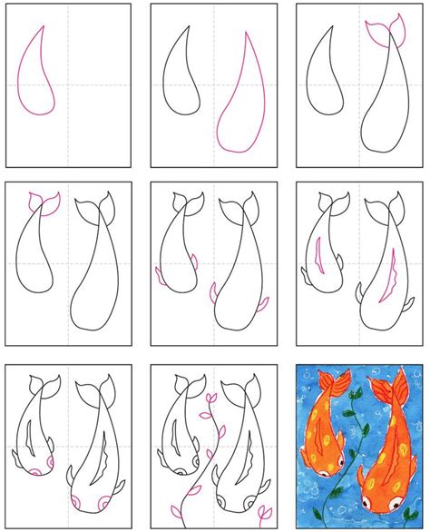 koi fish drawing color|Easy How to Paint a Koi Fish Tutorial Video and Koi Coloring Page.